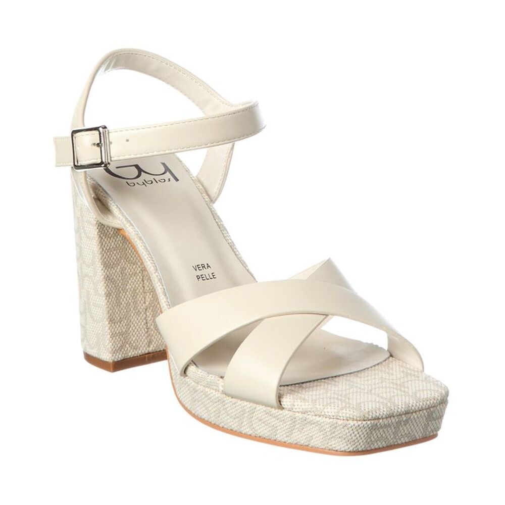 Byblos Logo Sandal, White